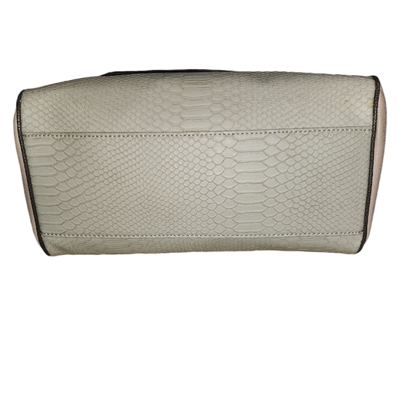 GUESS Stone Atylia Pink Brown and Tan Colorblock Retro Satchel Hanbag - Picture 11 of 12